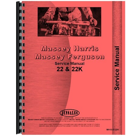 New Service Manual Fits Massey Harris 22 Tractor